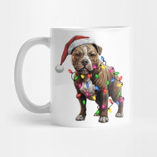 Christmas American Staffordshire Terrier Mug